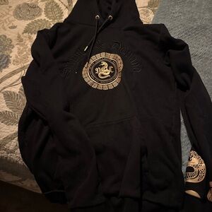 Amazing Condition Supply & Demand Black and Gold NYC Snake Hoodie (Size L)